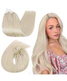UGEAT Microring Extensions | Real Hair #60A White Blond | 35cm Micro Loop Hair Extensions | 50g | Quality Blond Hair Extensions - Buy Online on GoSupps.com