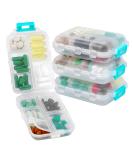 Muchengbao 4 Pack Weekly Pill Box 7 Days 10 Compartments Easy Open Medication Organizer - Buy Online on GoSupps.com