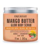 Mango Butter Body Scrub with Biotin, Collagen, and Stem Cells - Natural Exfoliating Salt Scrub for Skin, Face, and Hair - Moisturizing, Acne, Cellulite, Wrinkles - 11 oz - Buy Online on GoSupps.com
