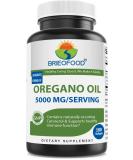 Brieofood Oregano Oil 5000mg/Serving - Immune Support Supplement with Carvacrol - 180 Softgels - Buy Online on GoSupps.com