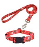 Mihqy Christmas Dog Collar & Leash Set | Adjustable High-Quality Dog Collar for Small Medium & Large Dogs (XS 20-30 cm) - Buy Online on GoSupps.com