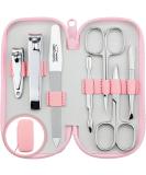 marQus Solingen Germany 7-Piece Manicure Set for Women & Men - Nail Clippers, Tweezers, Grooming Kit - Pink | Great Gift Idea - Buy Online on GoSupps.com