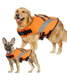 Alagirls XL Orange Dog Rescue Vest - Ripstop Lifeguard Safety Vest for Dogs (Chest 62-84cm) - Buy Online on GoSupps.com