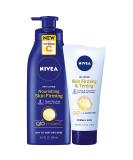 NIVEA Skin Firming Body Lotion Variety Pack - 16.9 Fl Oz Nourishing Lotion & 6.7 Oz Firming Gel Cream - Buy Online on GoSupps.com