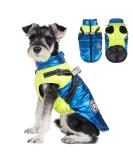 Dog Winter Jacket Vest Pet Waterproof Padded Dog Clothes with D-ring Chest Strap Reflective Adjustable Puppy Coat Warm Dog Coats Vest Dog Clothes with Harness for Small Medium Dogs M Blue - Buy Online on GoSupps.com
