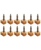 Beige U-Shaped Heel Caps - 12PCS Replacement Tips for High Heel Shoes (8mm x 8mm x 2.4mm) - Buy Online on GoSupps.com