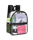 Oraben Clear Backpack Stadium Approved 12126, Small Clear Backpack Transparent Backpack for Sports Event Concert Black - Buy Online on GoSupps.com