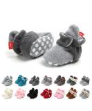 EDOTON Unisex Newborn Winter Boots - Non-Slip Soft Stay On Bootie Sock 6-12 Months - Gray - Buy Online on GoSupps.com