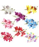 8 Pack Artificial Orchid Flower Hair Clips - Tropical Floral Barrettes for Women - Wedding Bridal Hair Accessories - Buy Online on GoSupps.com