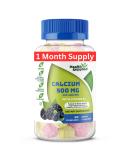 Calcium 500mg + Vitamin D3 1000 IU Gummies | Daily Dietary Supplement for Strong Bones & Teeth | Natural Berry Flavor | Adults, Teens & Kids - Buy Online on GoSupps.com