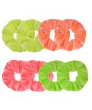 Neon Velvet Hair Scrunchies for Women - 8 Pack in Vibrant Colors | Stylish & Comfortable - Buy Online on GoSupps.com
