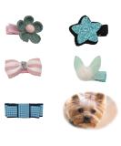 Hayaww 5 PCs Dog Hair Clips & Loops - Pet Accessories for Small Dogs & Cats - Blue Dog Arches & Hair Needles - Buy Online on GoSupps.com