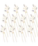 12 Pieces Crystal Bridal Hair Pins Bridal Hair Pins Wedding Pearl Crystal Hair Accessory Vintage Wedding Party Hair Pins for Bride  Flower Girls Bridesmaids (Gold) - Buy Online on GoSupps.com