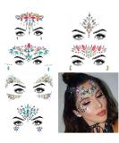 COKOHAPPY 6 Sets Rhinestone Mermaid Face Jewels Tattoo - Crystal Tears Gem Stones Bindi Temporary Stickers - Buy Online on GoSupps.com