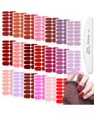 WOKOTO Red Series Solid Color Nail Wraps - 20 Sheets | Self-Adhesive Nail Stickers with Nail File | Real Nail Polish Strips for Women's Nail Art - Buy Online on GoSupps.com
