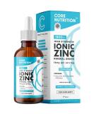 Ionic Zinc Liquid Drops 15mg - 60ml Glass Bottle - 120 Servings - Metabolism Boost & Immune Support - Core Nutrition - Buy Online on GoSupps.com