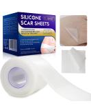 Medical Grade Clear Silicone Scar Sheets - 1.6 x 120 inches | Reusable Soft Silicone Tape Roll for C-Section, Burn, Keloid & Acne Scar Removal - Buy Online on GoSupps.com