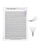 Nagaraku 10D 0.07mm D Curl 14mm Volume Eyelash Extensions - 320pcs Prefabricated Narrow Stem Fans for Stunning Lashes - Buy Online on GoSupps.com