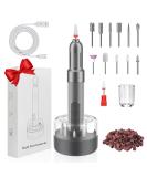 Portable Rechargeable Electric Nail File Kit | 12 Bits, 6 Speeds | Professional Nail Drill for Acrylic & Gel Nails | Dark Gray | Great Gift for Women - Buy Online on GoSupps.com