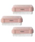 Pack of 3 PARSA Beauty Nature Love Double-Sided Nail Brushes - Pink Hand Washing Brushes for Perfect Nails - Buy Online on GoSupps.com