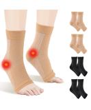 4 Pairs Neuro Socks for Men and Women Compression Socks Medical Neuropathy Socks Plantar Fasciitis Socks Sprained Ankle Support Breathable Anti-Slip Foot Support Brace for Pain Relief S/M Black Skin - Buy Online on GoSupps.com