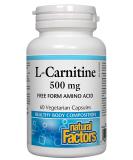 Natural Factors L-Carnitine 500 mg - 60 Vegetarian Capsules | Energy & Metabolism Support - Buy Online on GoSupps.com