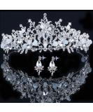 Mesfugw White Tiara and Crown Set - Pageant Crowns for Women and Girls, Princess Tiara with Earrings - Ideal Gift with Gift Box Packaging - Buy Online on GoSupps.com