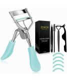 Zowor Eyelash Curler with Comb and Brush - Curved Lash Curler with 5 Silicone Refill Pads for Natural and Long-Lasting Curl - Perfect Make Up Gift for Women - Buy Online on GoSupps.com