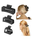 Shinowa 3 Pack Hair Claw Clips - Non-slip Matte Hair Clips for Women - Strong Hold Jaw Clip Set for Thick & Thin Hair - Black Assortment - Buy Online on GoSupps.com