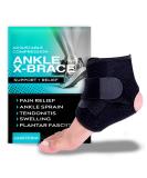 Ankle Brace - Adjustable Support Wrap for Sprains Plantar Fasciitis Relief | Comfortable Neoprene for Men & Women - Buy Online on GoSupps.com