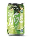 Nixie Sparkling Water Lime Ginger 12 fl oz Cans 24 Pack - Organic, Non-GMO, 0 Calories, Sugar, Sodium - Buy Online on GoSupps.com