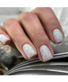 24 Pieces Short Press On Nails - Sequin Glitter Angular French Acrylic Full Cover - Artificial Fingernails with Glue Stickers for Women & Girls - Buy Online on GoSupps.com