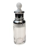 50ml Refillable Clear Glass Essential Oil Bottle with Glass Pipette - Elite Fluid Cosmetics Jar - Buy Online on GoSupps.com