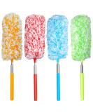 Tonmp 4 Pcs Microfiber Hand Duster Set - Extendable & Washable Dusters for Office, Car, Computer, Air Condition - Microfibre Cleaning Tool - Buy Online on GoSupps.com