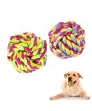 Vivifying Dog Rope Ball 2 Pack Braided Cotton Chew Balls for Dental Care & Play - Buy Online on GoSupps.com
