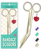 Nurse Love Nursing Scissors | Bandage Scissors for First Aid Vet Students | Stainless Steel Gold with Sharp Blades and Round Tip - Buy Online on GoSupps.com
