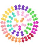 OIIKI 50 PCS Self Hinge Plastic Bow Hair Barrettes - Cute 80s 90s Vintage Hair Clips for Girls Kids - Mix Color - Buy Online on GoSupps.com