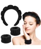Sibba Sponge Headband & Bracelet Set for Makeup Removal | Women's Terry Cloth Face Wash Headbands | Spa Yoga Shower and Sports Use - Buy Online on GoSupps.com