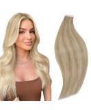 RUNATURE Blonde Ombre Dark Blonde Tape in Human Hair Extensions | Balayage 12 Inch 30g | #16P22 - Buy Online on GoSupps.com