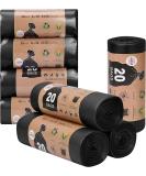 Fyy Garbage Bags - 8 Gallon Waste Bags for Bathroom Kitchen Office | 80 Pieces (4 Rolls) | Durable Black Trash Bags 60x64.5 cm - Buy Online on GoSupps.com