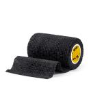 SPORTTAPE Self-Adhesive Football Sock Tape 7.5cm x 4.5m - Black | Cohesive Bandage for Dogs Horses | Compression Shin Pad Ankle Tape - Single Roll 7.5x450 cm - Buy Online on GoSupps.com