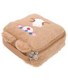 Period Bag - Menstrual Cup Holder & Nursing Pad Storage Pouch - Cute Cartoon Design - Travel Friendly - Brown - Buy Online on GoSupps.com