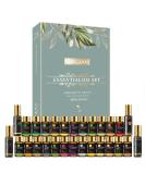 MAYJAM 28Pcs Essential Oil Gift Set for Diffusers, Skin Care, Massage - 24 x 5ml Pure Oils and 4 x 10ml Blends - Perfect Gift for Friend - Buy Online on GoSupps.com