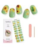 Kalolary Gel Nail Polish Strips Nail Gel Art Sticker Waterproof Full Nail Wraps Decal Sets with Nail File and Stick for Women Girls Nail Art Decor (UV/LED Lamp Required) (Sunflower Green) - Buy Online on GoSupps.com