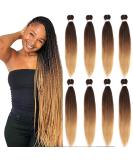 Xtrend 30 Inch Long EZ Braids 8Packs Ombre Pre-Stretched Easy Braiding Hair Extensions for Box Braids Hair Itch Free Hot Water Setting Synthetic Fiber Hair Extensions 1B/30/27# 30 Inch (Pack of 8) 1B3027# - Buy Online on GoSupps.com