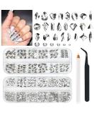 1420Pcs Crystal Clear Nail Rhinestones & Beads Set - Nail Art Supplies for Nails, Faces, Eyes - K9 Glass Stones & Diamonds - Buy Online on GoSupps.com