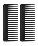 Wide Tooth Detangling Comb for Curly Hair - No Handle for Wet & Dry Use - Black - Buy Online on GoSupps.com