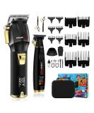 Professional Hair Clippers Set for Men | Cordless Rechargeable Barber Kit with LED Display & USB Charging | Perfect Hair Cutting Gifts (Black - Buy Online on GoSupps.com