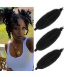 Leeven 12 Inch Springy Afro Twist Hair for Faux Locs 3 Packs Pre-Separate Popping Spring Twist Crochet Hair for Distressed Locs Afro Kinky Curly Marley Braiding Hair Extensions /1B# 12 Inch (Pack of 3) 1B# - Buy Online on GoSupps.com