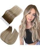 Easyouth 20 Inch Balayage Tape in Hair Extensions - Brown to Blonde Ombre - 20Pcs Human Hair Extensions - Buy Online on GoSupps.com